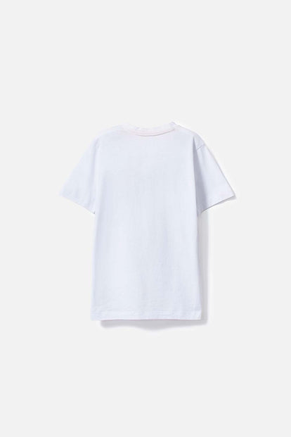 CAMISETA DE JURASSIC WORLD MANGA CORTA  BLANCA PARA NIÑO