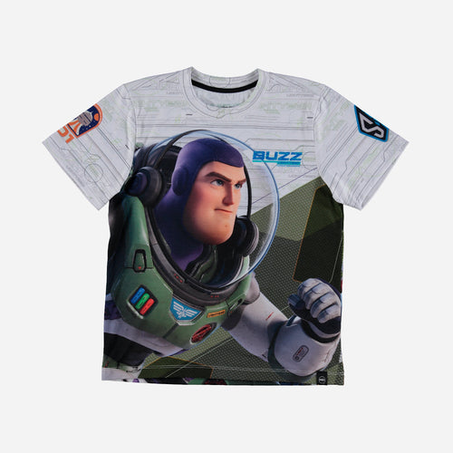 CAMISETA DE BUZZ LIGHTYEAR MANGA CORTA BLANCA PARA NIÑO