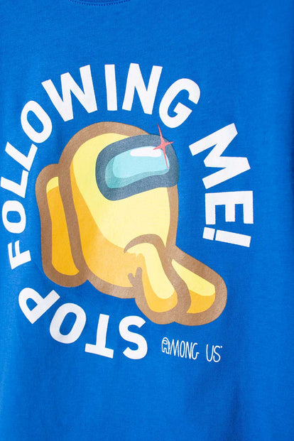 CAMISETA DE AMONG US MANGA CORTA AZUL PARA NIÑO