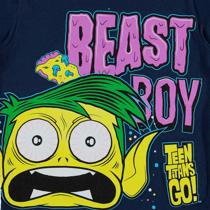  CAMISETA AZUL MANGA CORTA DE TEEN TITANS GO PARA NIÑO