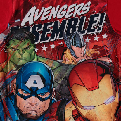 PIJAMA AVENGERS PANTALÓN LARGO ROJO Y AZUL PARA NIÑO