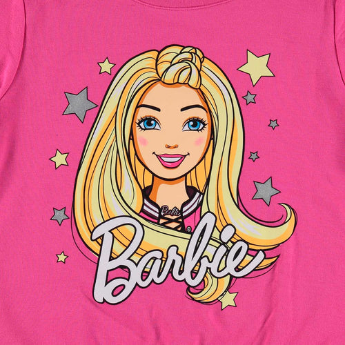 BUZO DE BARBIE ESTAMPADO FUCSIA PARA NIÑA