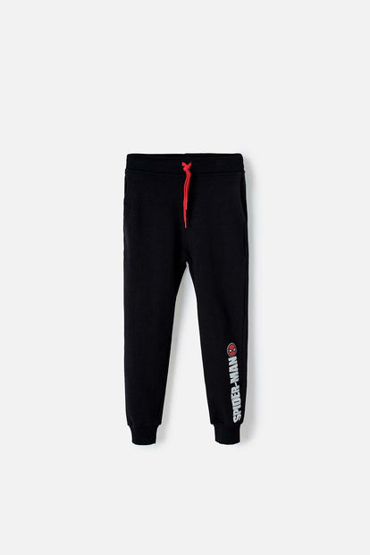 JOGGER DE SPIDER-MAN ESTAMPADO NEGRO PARA NIÑO