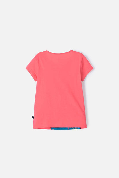 CAMISETA DE ENCANTO MANGA CORTA ROSADA PARA NIÑA