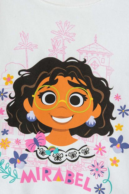 BUZO DE ENCANTO CON CUELLO REDONDO BLANCO PARA NIÑA