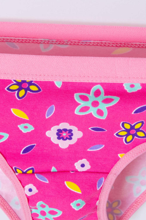 PACK X2 PANTIES DE ENCANTO BLANCO Y FUCSIA PARA NIÑA
