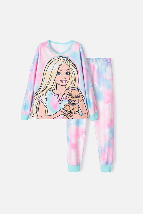 Card slide image -  PIJAMA DE BARBIE MANGA LARGA  MULTICOLOR PARA NIÑA