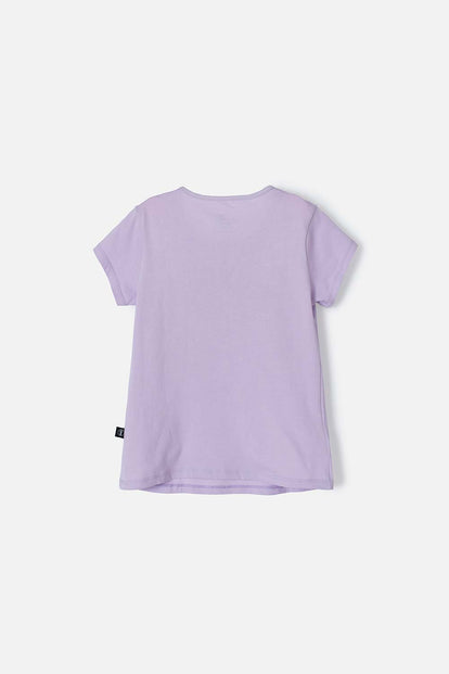 CAMISETA DE ENCANTO MANGA CORTA LILA PARA NIÑA