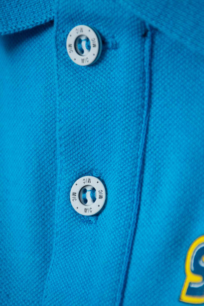 CAMISETA TIPO POLO DE SONIC AZUL CON BOTONES PARA NIÑO