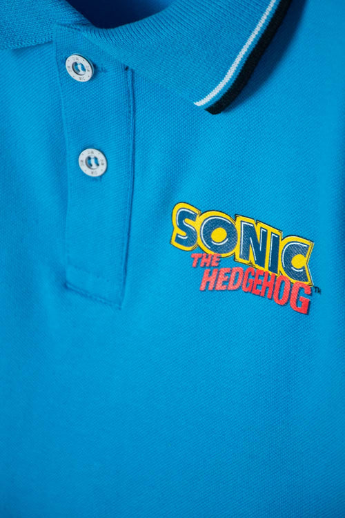Card slide image -  POLO DE SONIC AZUL CON BOTONES PARA NIÑO