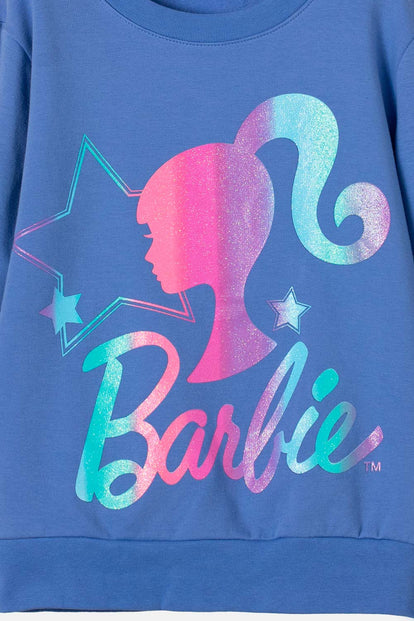 BUZO DE BARBIE CERRADO MORADO PARA NIÑA