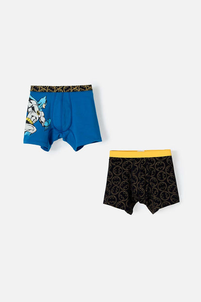 PACK X2 BOXERS DE BATMAN AZUL Y NEGRO PARA NIÑO