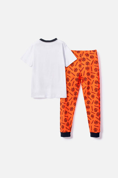 PIJAMA DE STAR WARS CON PANTALÓN LARGO NARANJA PARA NIÑO