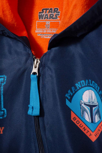 CHAQUETA DE STAR WARS CON CAPUCHA AZUL OSCURA PARA NIÑO