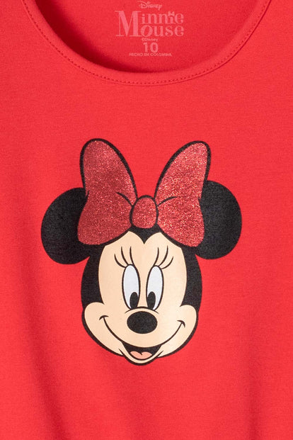 VESTIDO DE MINNIE MOUSE CON FALDA DE TUTÚ ROJO PARA NIÑA