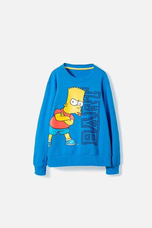 BUZO DE LOS SIMPSONS CERRADO AZUL PARA NIÑO