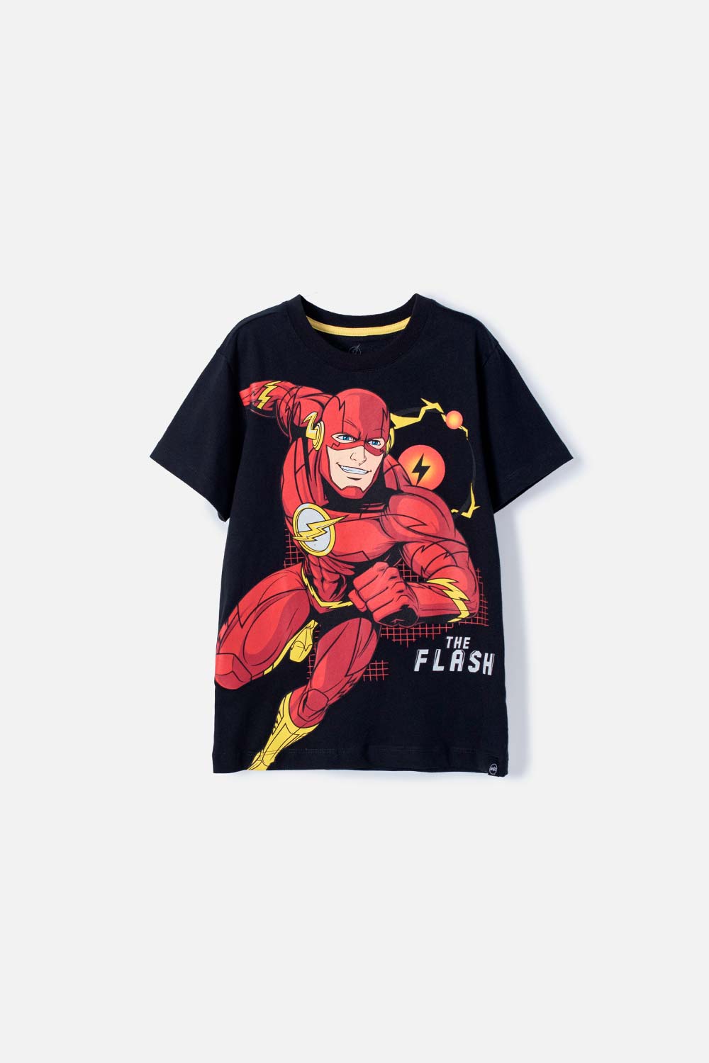CAMISETA DE FLASH NEGRA MANGA CORTA PARA NINO MIC Guatemala