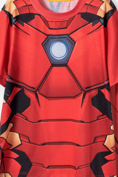 PIJAMA DE IRON MAN ROJA DE PANTALÓN LARGO PARA NIÑO