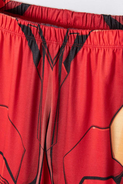 PIJAMA DE IRON MAN ROJA DE PANTALÓN LARGO PARA NIÑO