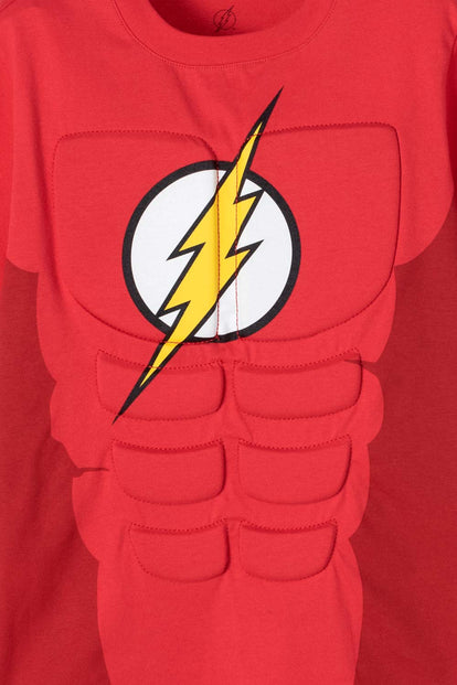 CAMISETA DE FLASH ROJA MANGA CORTA PARA NIÑO