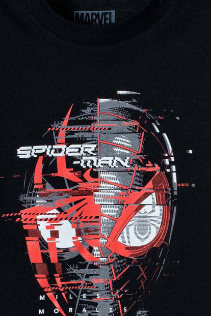 CAMISETA DE SPIDER-MAN MANGA CORTA NEGRA PARA NIÑO
