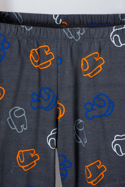 PIJAMA DE AMONG US MANGA CORTA PANTALÓN LARGO GRIS PARA NIÑO