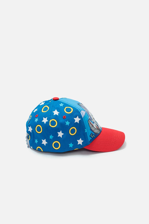 GORRA DE SONIC AZUL Y ROJO PARA NIÑO