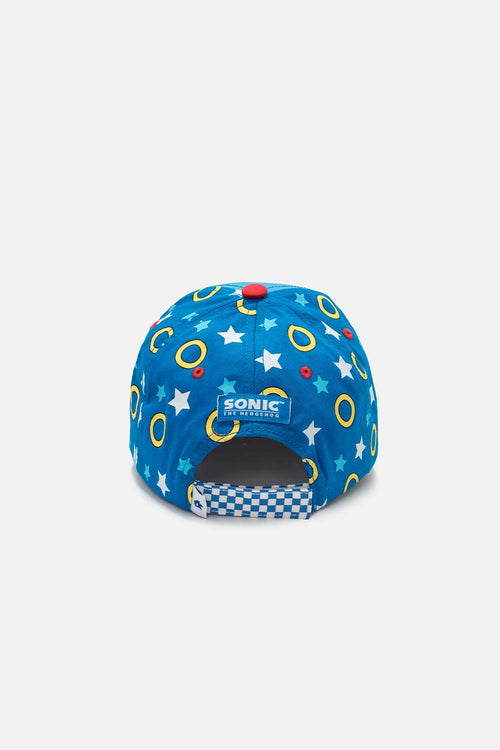 GORRA DE SONIC AZUL Y ROJO PARA NIÑO