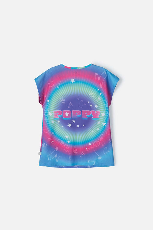 CAMISETA DE TROLLS MULTICOLOR MANGA CORTA PARA NIÑA