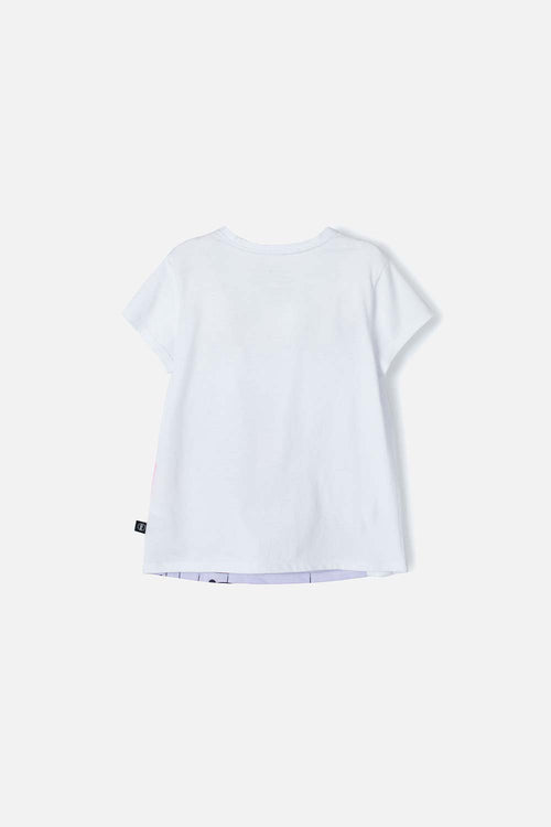 CAMISETA DE LA NASA BLANCA MANGA CORTA PARA NIÑA