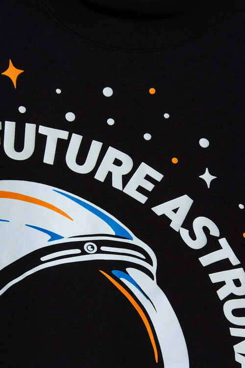 CAMISETA DE LA NASA NEGRA Y NARANJA MANGA LARGA PARA NIÑO