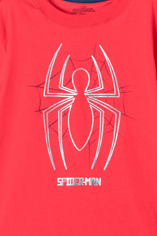 CAMISETA DE SPIDER-MAN MANGA CORTA ROJA PARA NIÑO