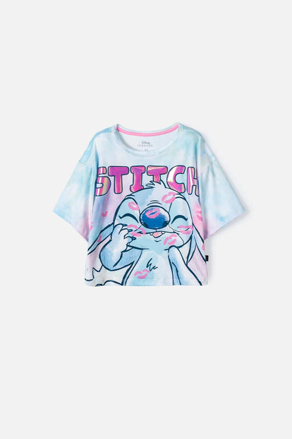 CAMISETA DE STICH MANGA CORTA MULTICOLOR PARA NIÑA
