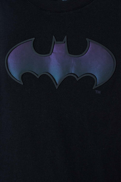 CAMISETA DE BATMAN MANGA CORTA NEGRA PARA NIÑO