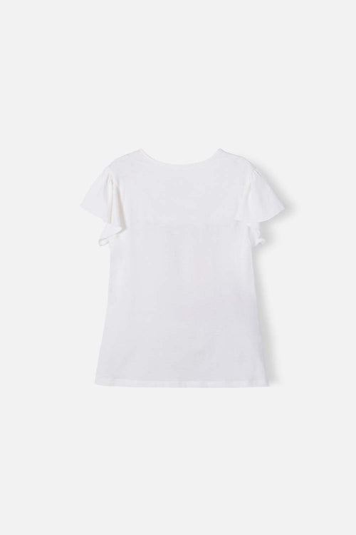 CAMISETA DE BARBIE MARFIL CON BOLERO EN MANGA PARA NIÑA
