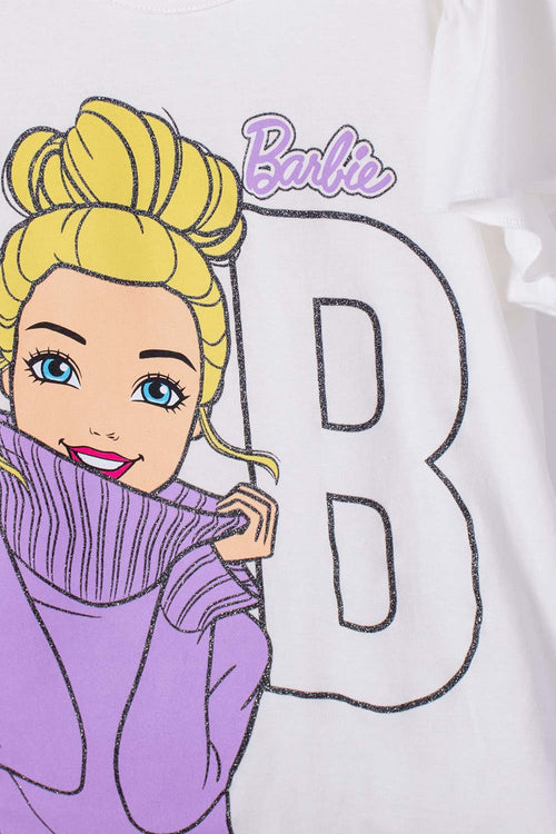 CAMISETA DE BARBIE MARFIL CON BOLERO EN MANGA PARA NIÑA