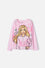 CAMISETA DE LA BARBIE MANGA LARGA ROSADO PARA NIÑA