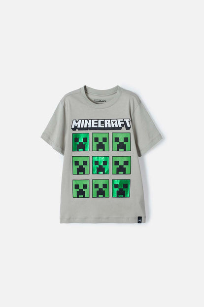 Camisa Manga Corta Niño Camiseta Minecraft Para Niños Manga