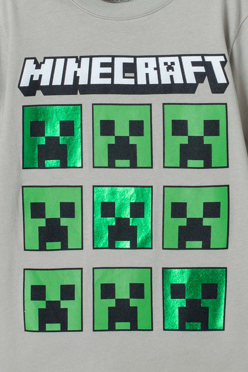 Card slide image -  CAMISETA DE MINECRAFT VERDE MANGA CORTA PARA NIÑO