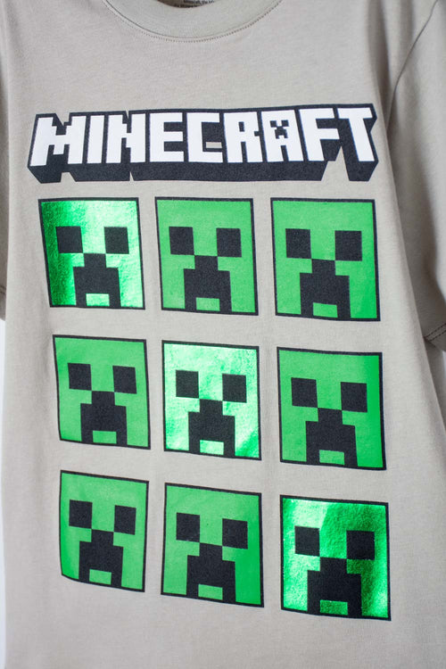 Card slide image -  CAMISETA DE MINECRAFT VERDE MANGA CORTA PARA NIÑO