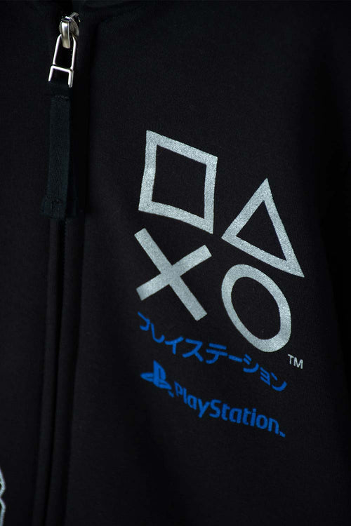 BUZO DE PLAY STATION CON CIERRE NEGRO PARA NIÑO