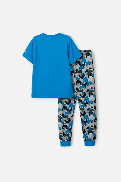 PIJAMA DE PLAY STATION DE PANTALÓN LARGO AZUL PARA NIÑO