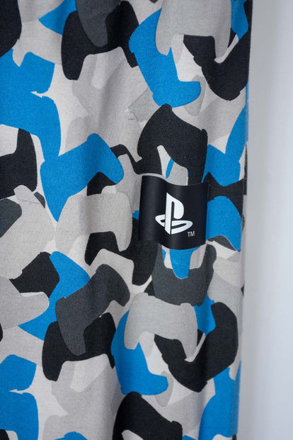 PIJAMA DE PLAY STATION DE PANTALÓN LARGO AZUL PARA NIÑO