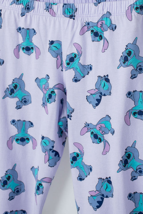 PIJAMA DE STICH CON PANTALÓN MULTICOLOR PARA NIÑA