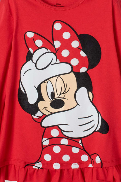 PIJAMA DE MINNIE MANGA LARGA MULTICOLOR PARA NIÑA