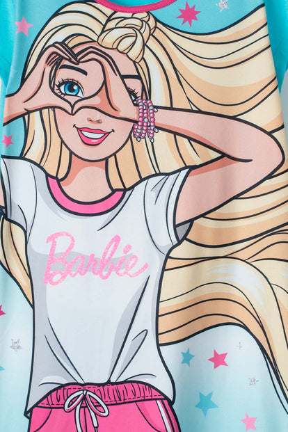 PIJAMA DE BARBIE TIPO BATOLA MULTICOLOR PARA NIÑA