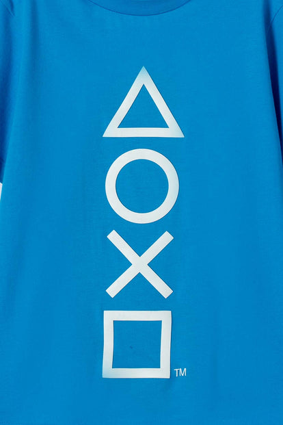 PIJAMA DE PLAYSTATION CON PANTALÓN CORTO AZUL PARA NIÑO