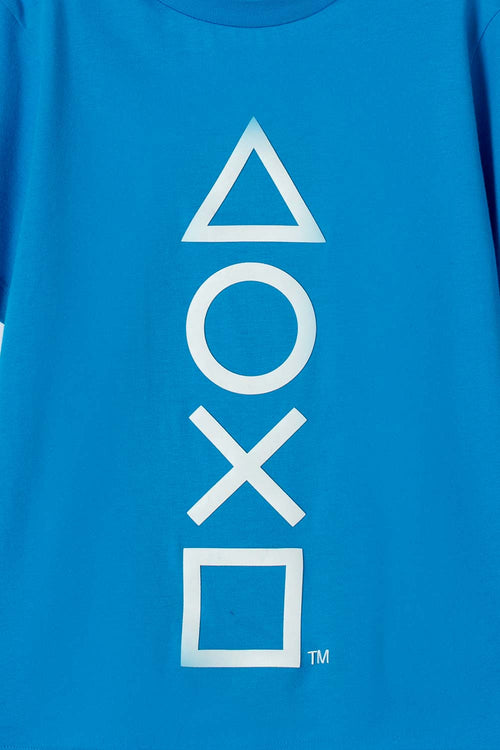 PIJAMA DE PLAYSTATION CON PANTALÓN CORTO AZUL PARA NIÑO