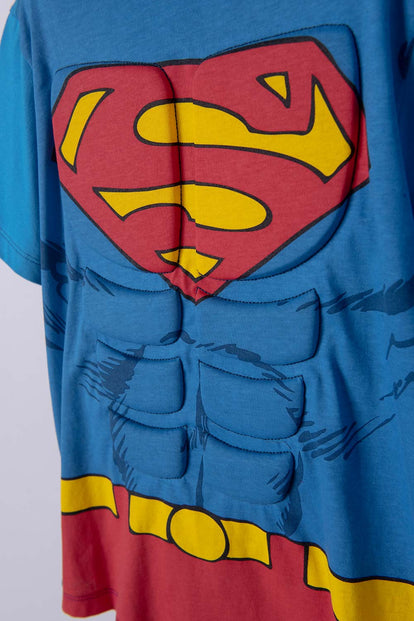 CAMISETA DE SUPERMAN ROJA Y AZUL CON MANUALIDAD 3D PARA NIÑO
