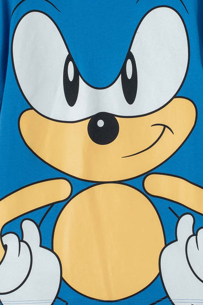 CAMISETA DE SONIC CON CAPUCHA AZUL REY PARA NIÑO